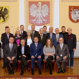 skład rady miejskiej na początku kadencji 2018-24