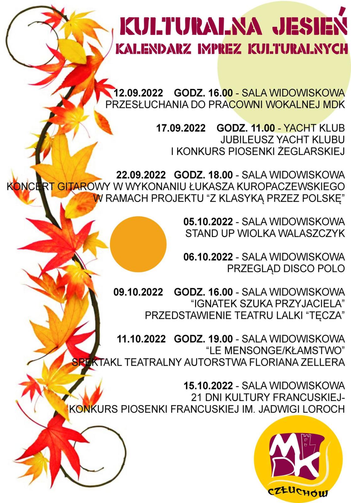 Kulturalna jesień plakat 2022