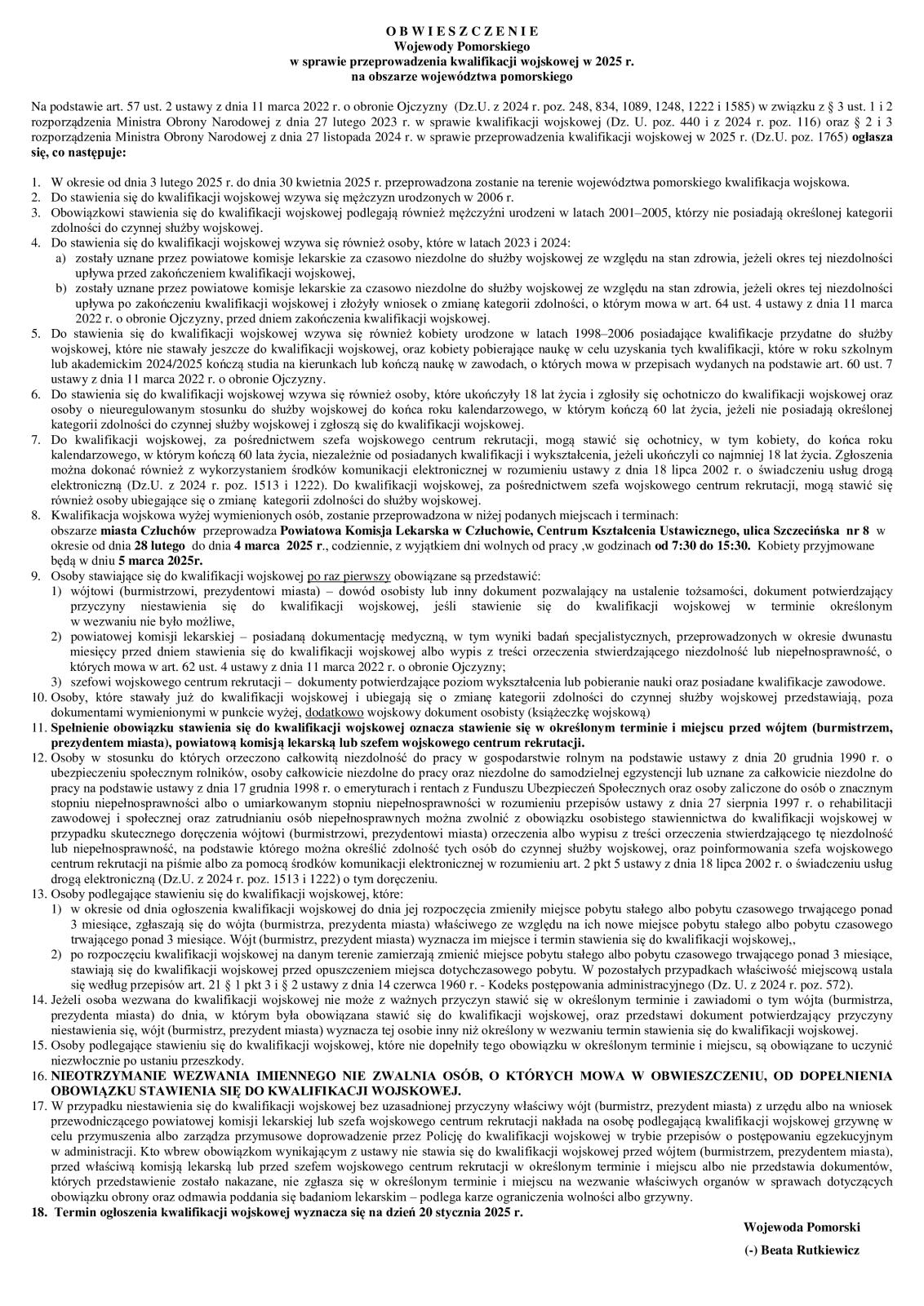 obwieszczenie
