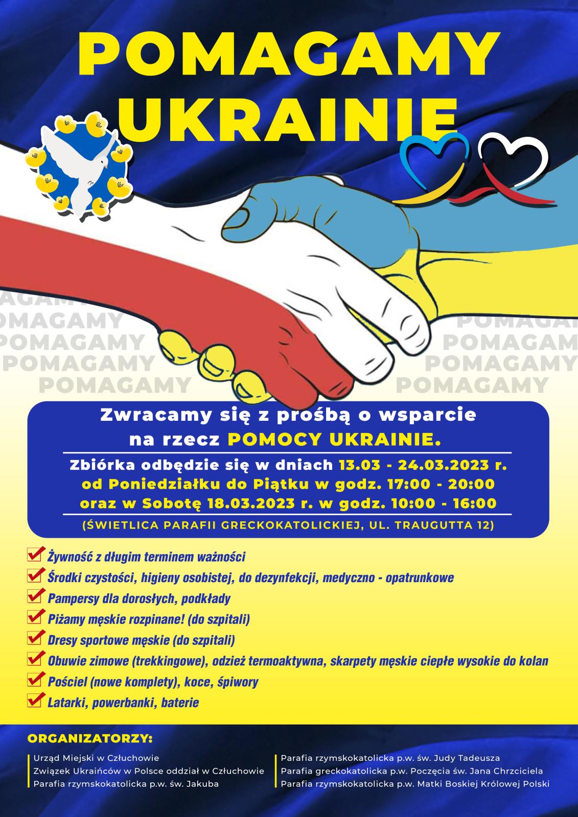 Plakat Pomagamy Ukrainie
