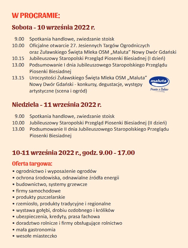 PROGRAM TARGÓW