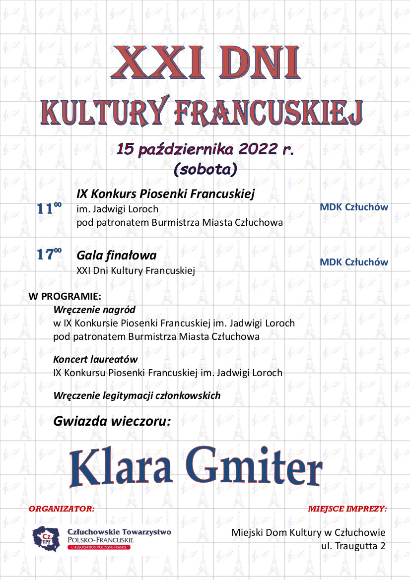 Dni Kultury Francuskiej plakat 2022