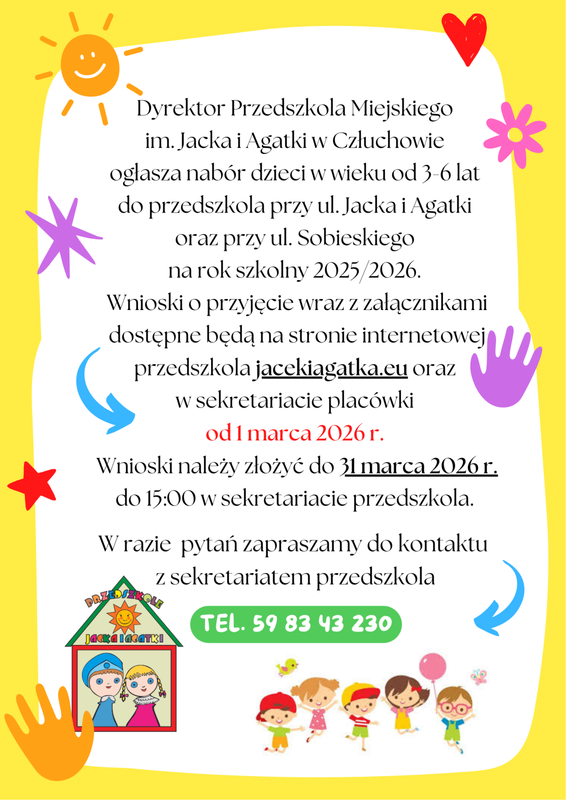 informacja o naborze do przedszkola