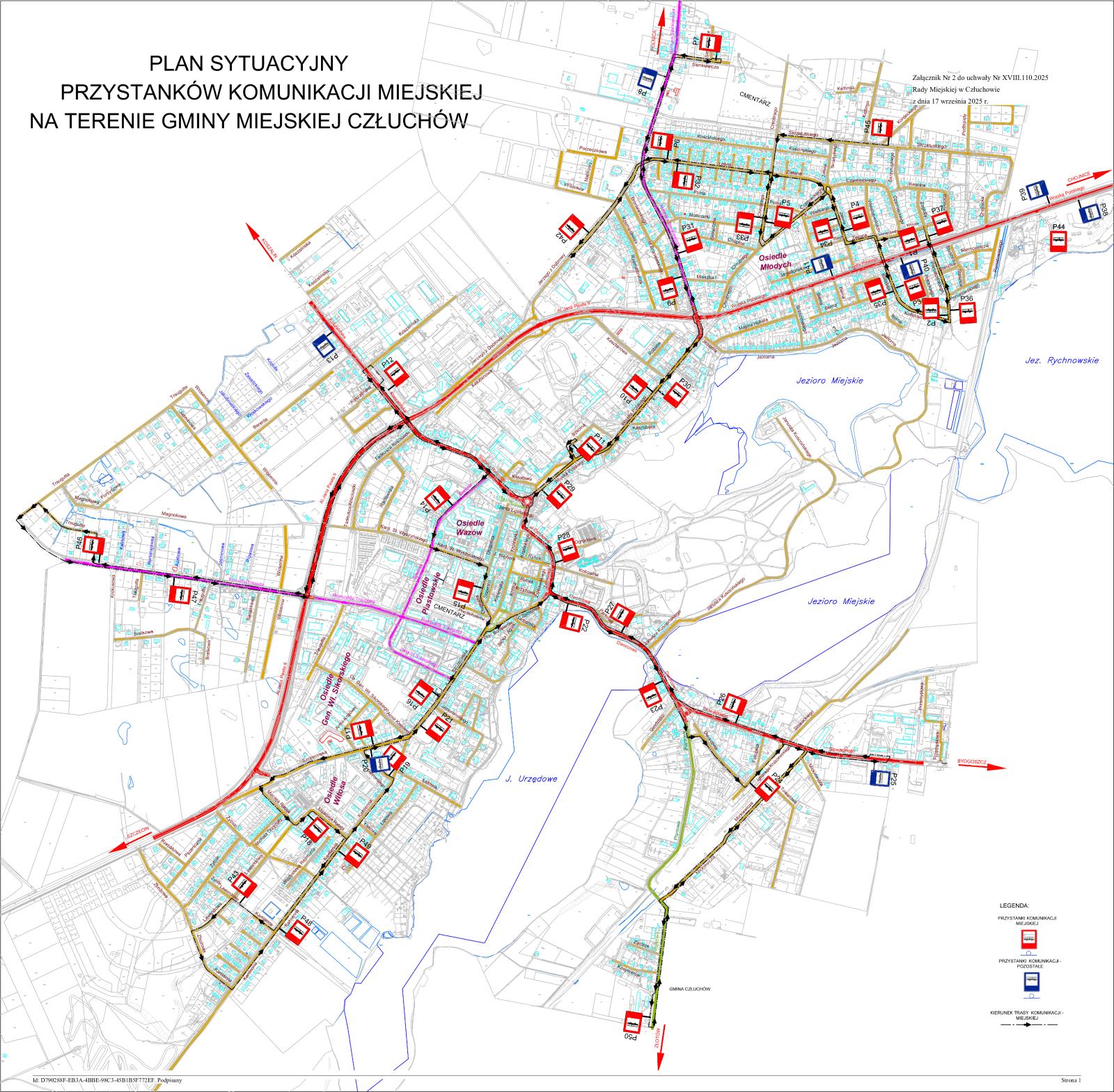 PLAN SYTUACYJNY PRZYSTANKÓW