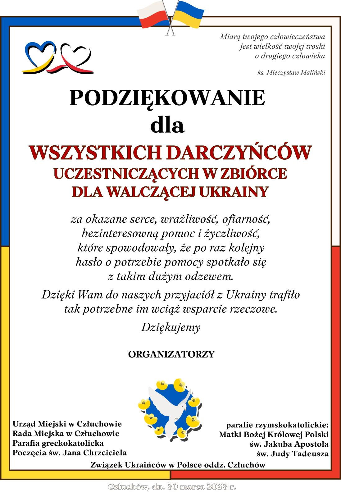 PODZIĘKOWANIE