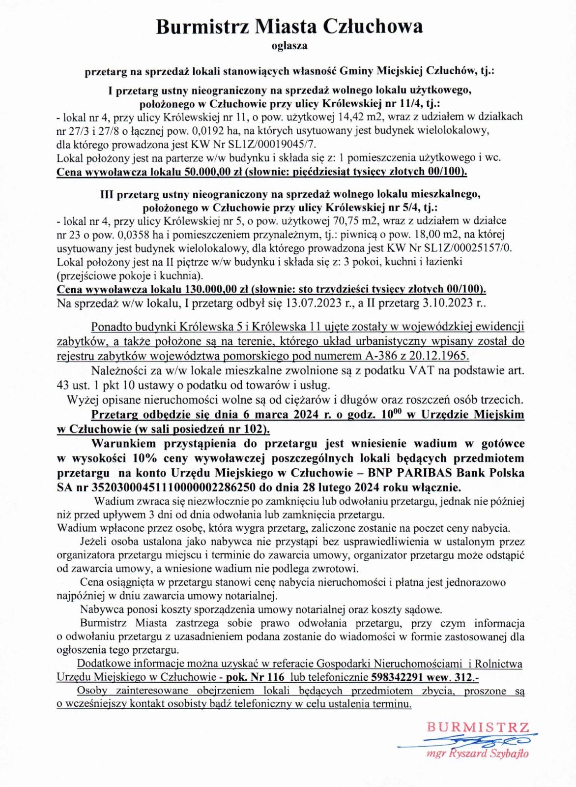 OGŁOSZENIE