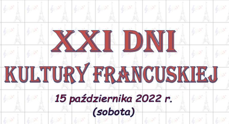 Plakat Dni Kultury Francuskiej 2022