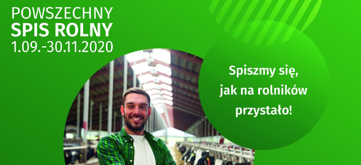 plakat - Powszechny Spis Rolny 2020