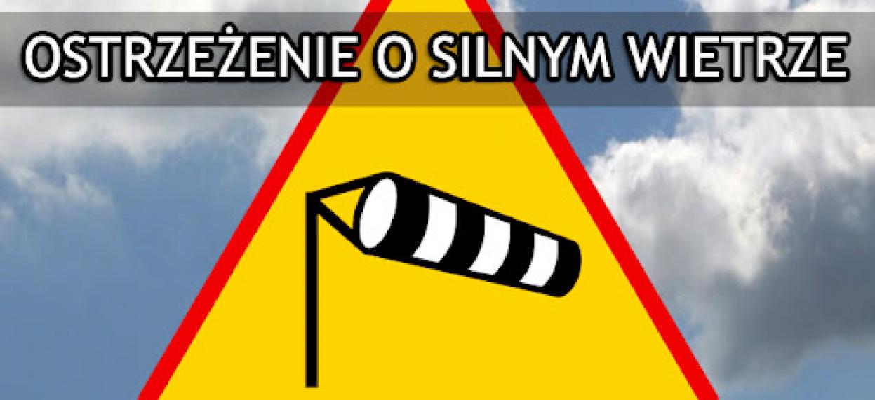 ostrzeżenie - silny wiatr logo