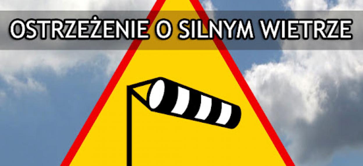 ostrzeżenie - silny wiatr logo