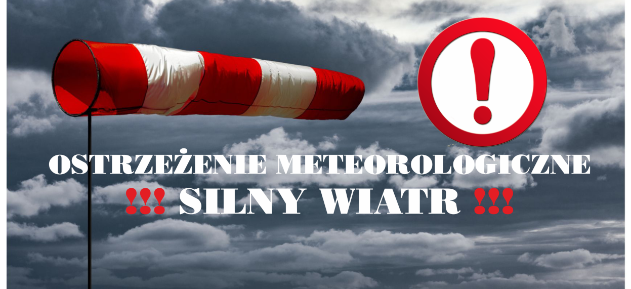 ostrzeżenie meteorologiczne - SILNY WIATR