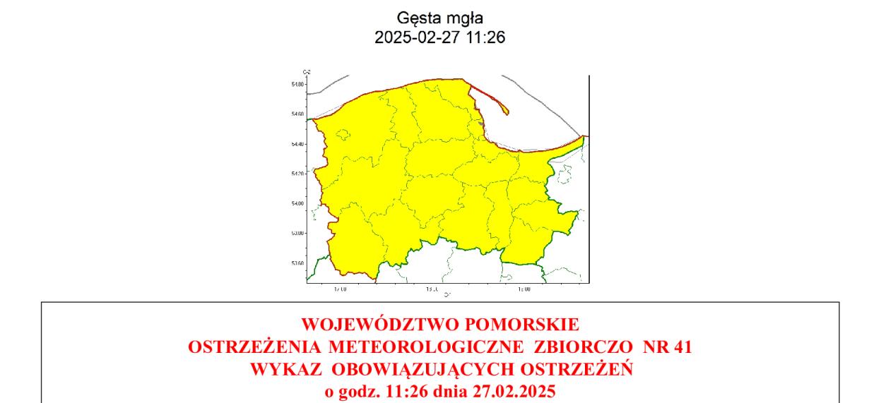 ostrzeżenie meteorologiczne