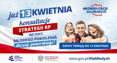 Konsultacje Strategii RP na rzecz Młodego Pokolenia dla województwa pomorskiego