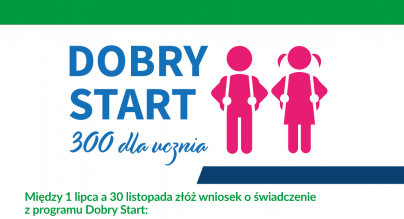 Świadczenie Dobry Start plakat