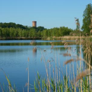 Widok na zamek zza jeziora